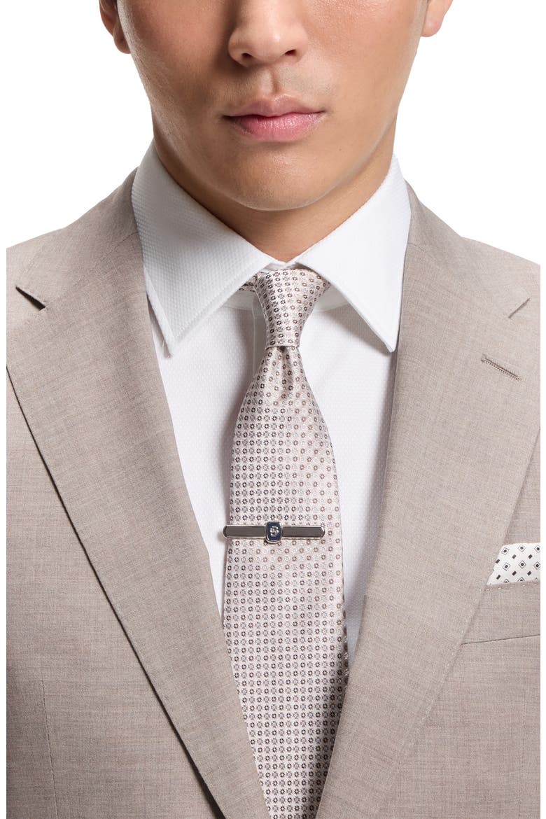 Floral Silk Blend Jacquard Tie, Alternate, color, OPEN WHITE