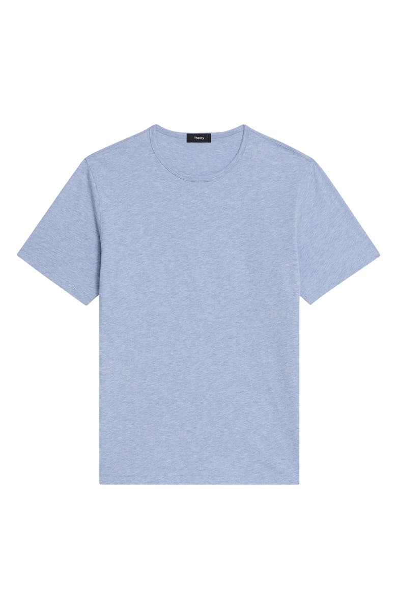 Theory Precise Luxe Cotton Jersey Tee, Alternate, color, Powder Blue Melange