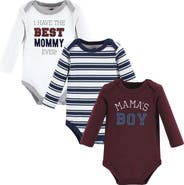 Hudson Baby Cotton Long-Sleeve Bodysuits 3-Pack