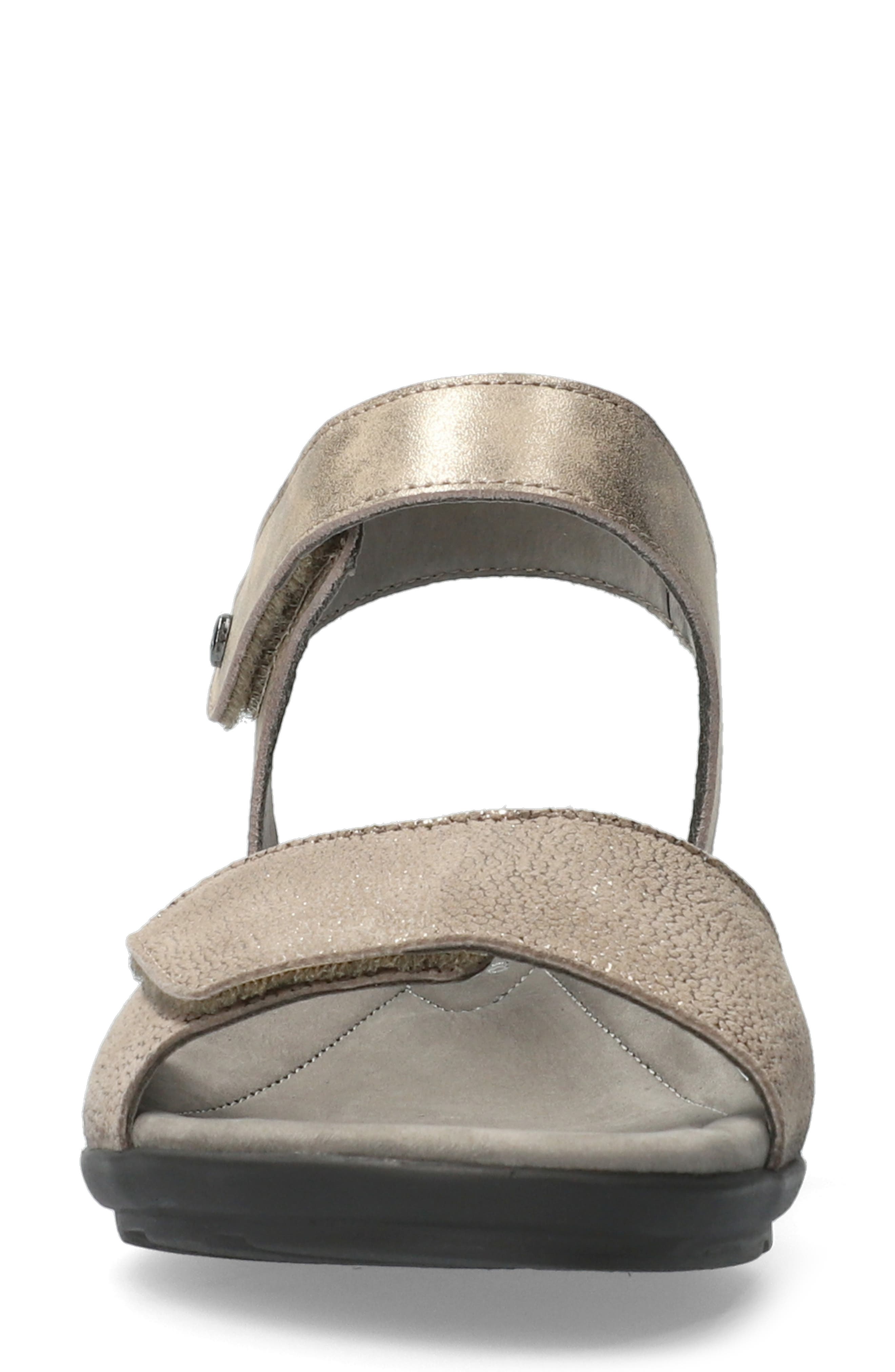 Pattie Sandal, Alternate, color, DARK TAUPE NUBUCK LEATHER