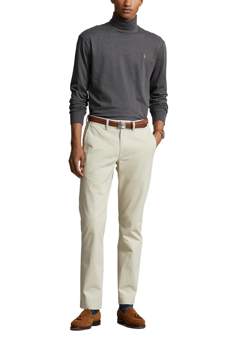 Soft Touch Cotton Turtleneck, Alternate, color, BARCLAY HEATHER