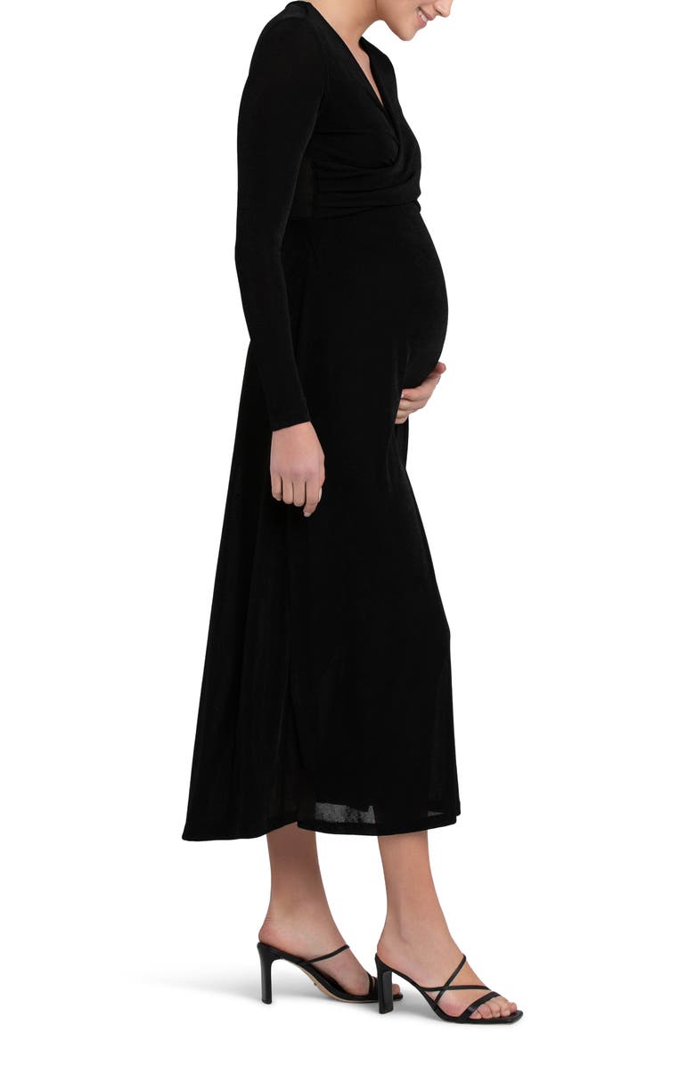 Ripe Maternity Portia Twist Front Long Sleeve Maternity/Nursing Dress, Alternate, color,