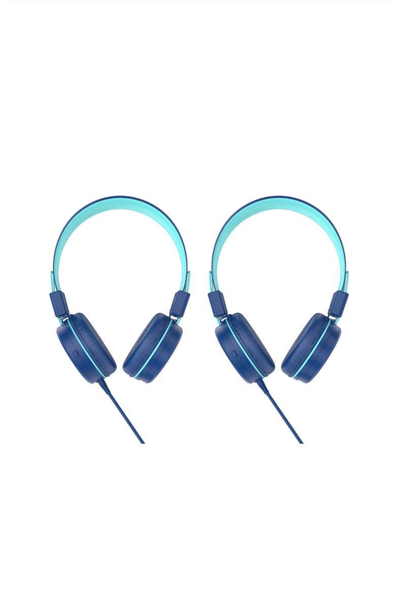 KidJamz KJ55U (2 Pack) USB-C Kid's Headphones w/ LED Lights, Alternate, color, Blue