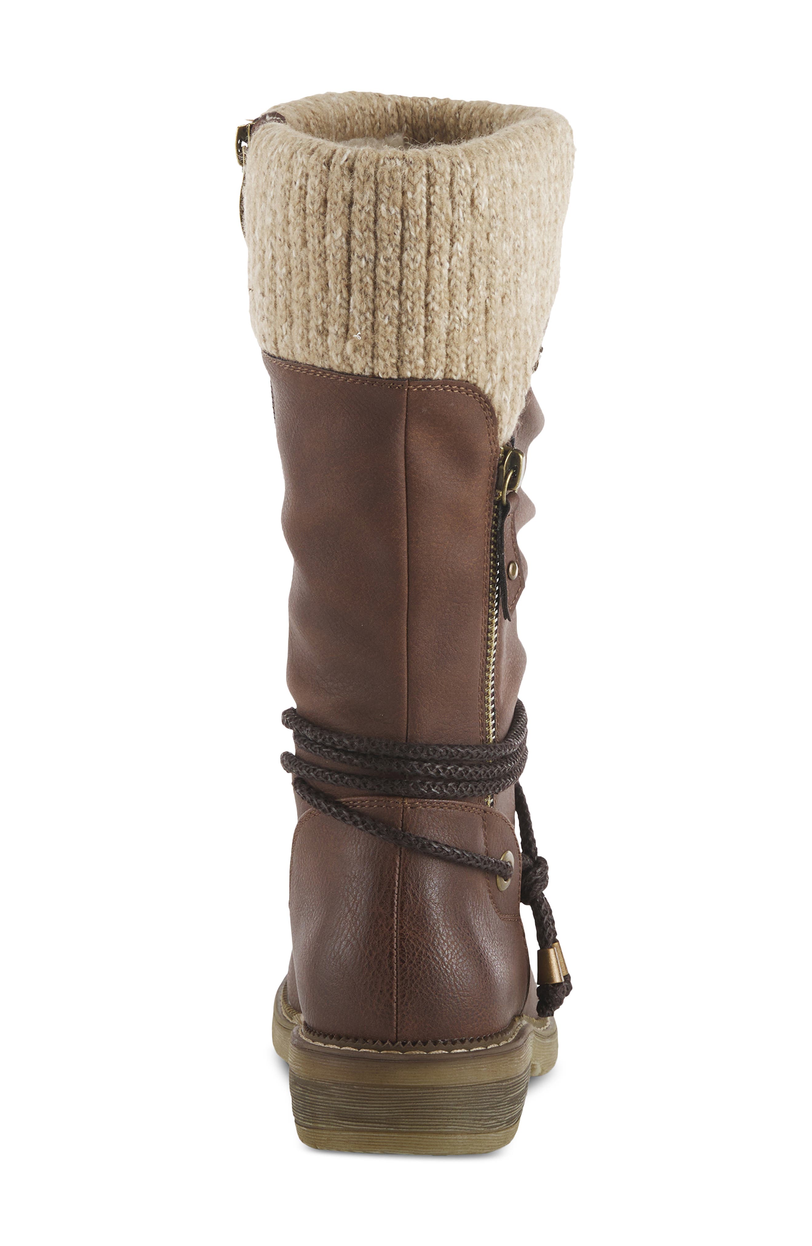 Spring Step Acaphine Water Resistant Faux Shearling Boot, Alternate, color, Brown