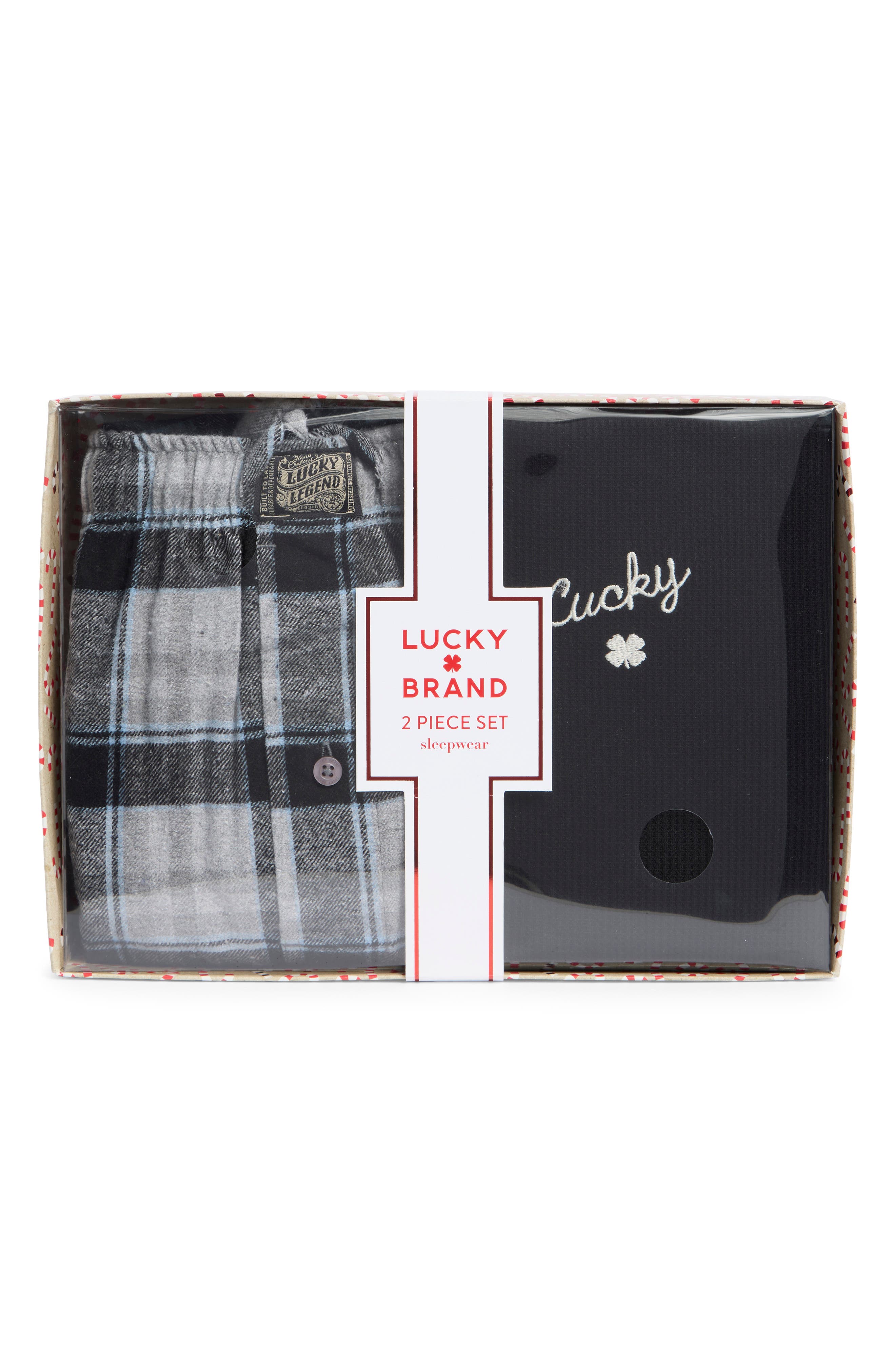 Lucky Brand Thermal Henley & Flannel Pajama Pants Set