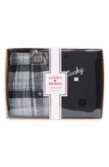 Lucky Brand Thermal Henley & Flannel Pajama Pants Set