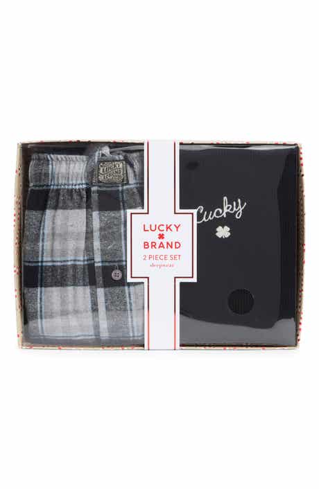 Lucky Brand Thermal Henley & Flannel Pajama Pants Set