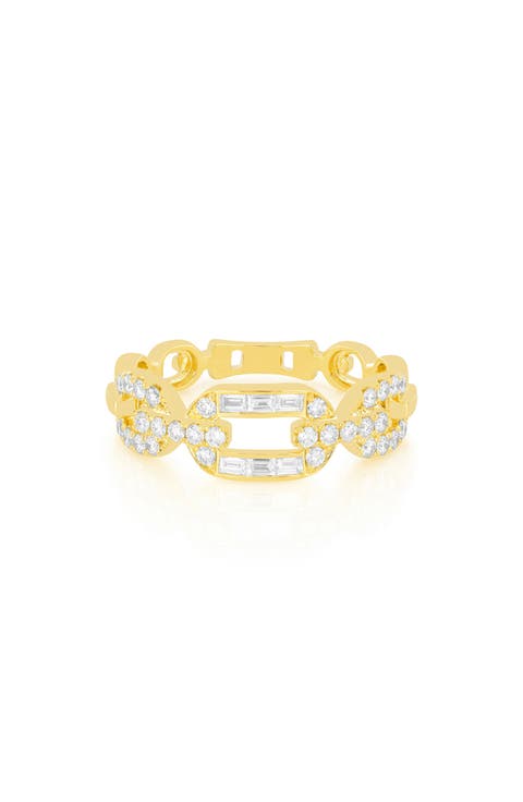 Graduated Chain Diamond Ring