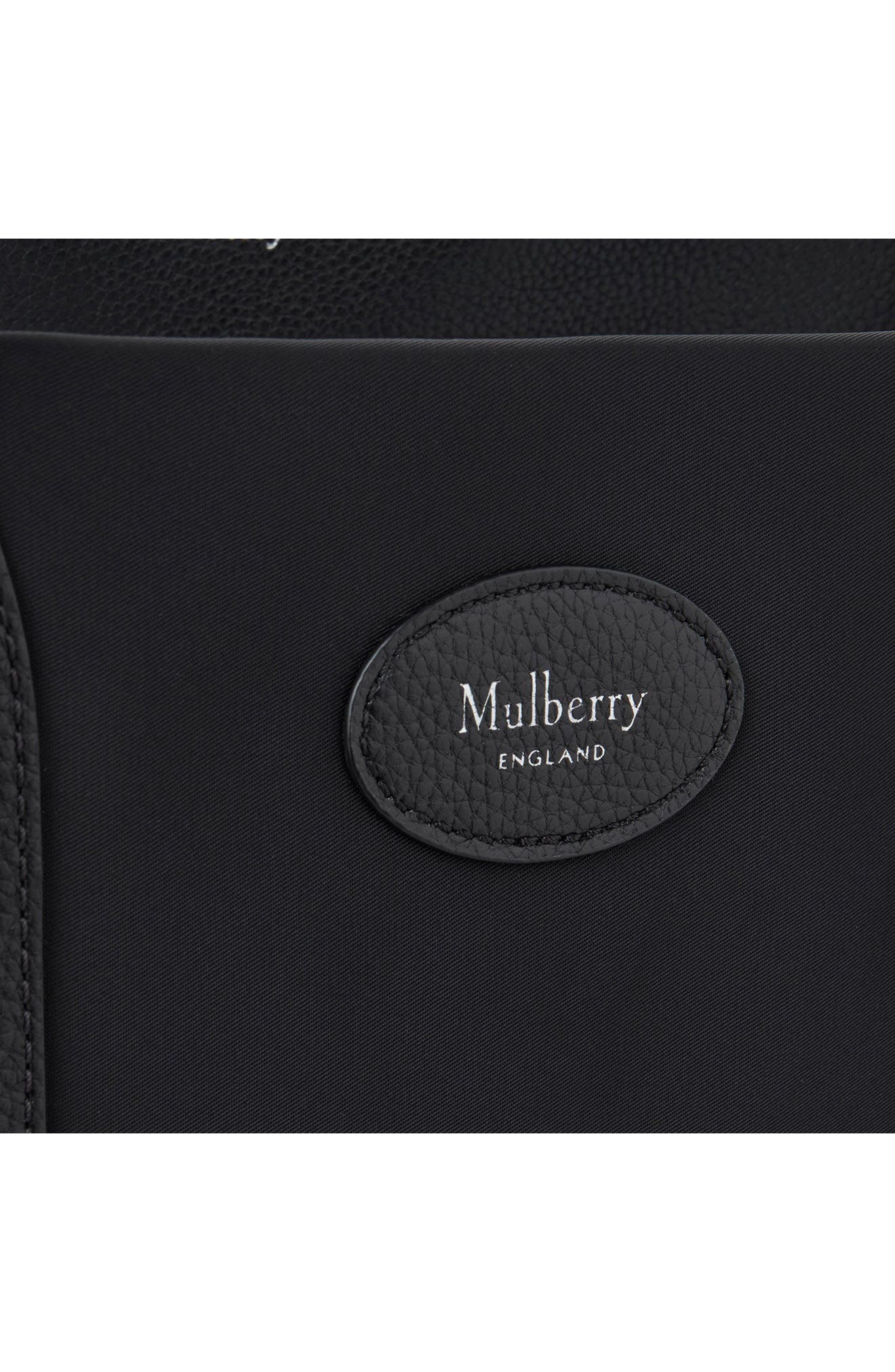 Mulberry Bayswater Nylon Tote, Alternate, color, Black