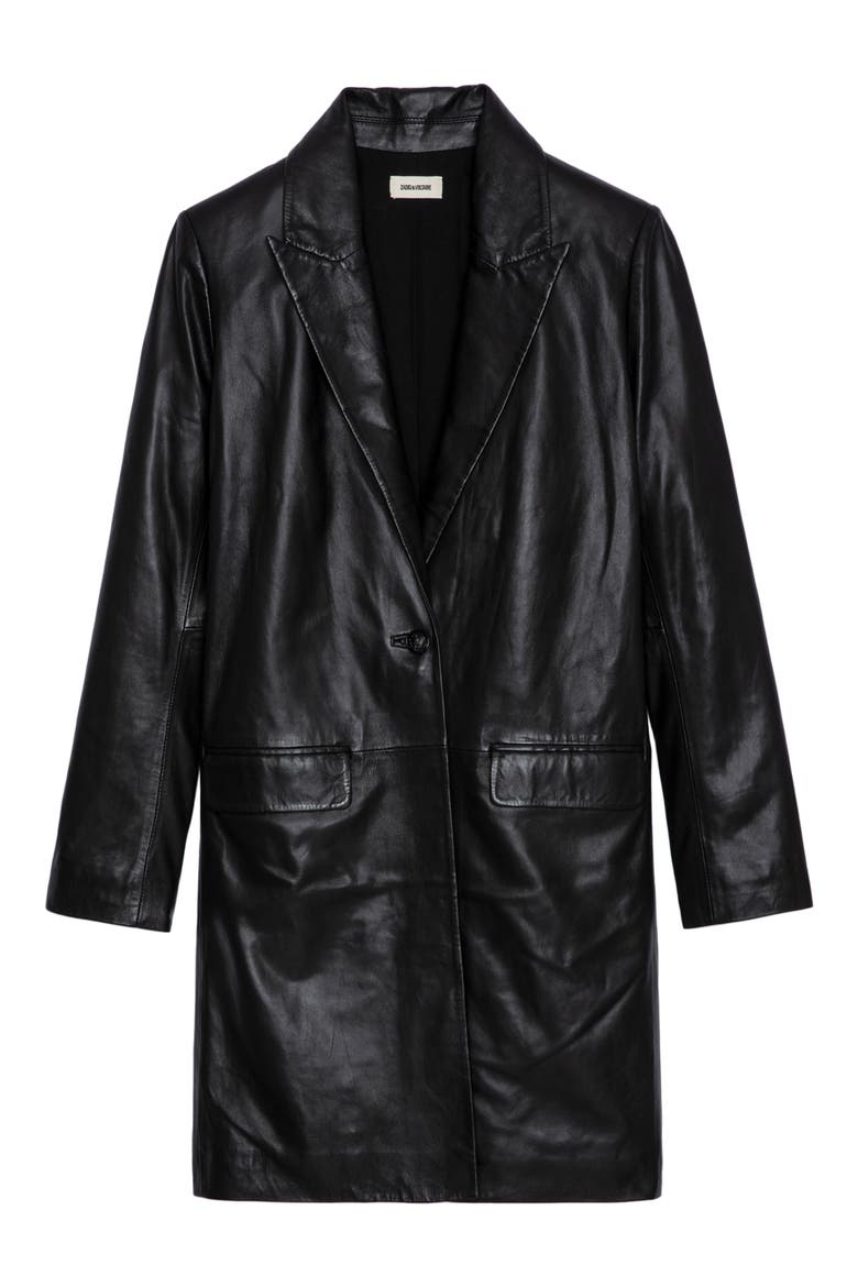 Monarque Smooth Jacket, Alternate, color, NOIR