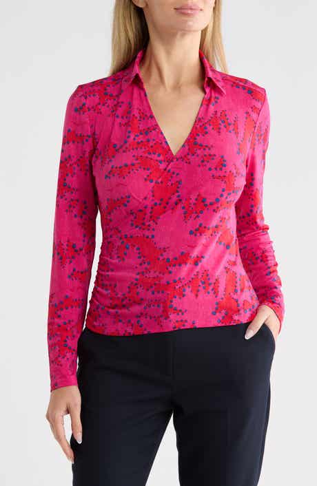 Clashy Petals Knit Wrap Top