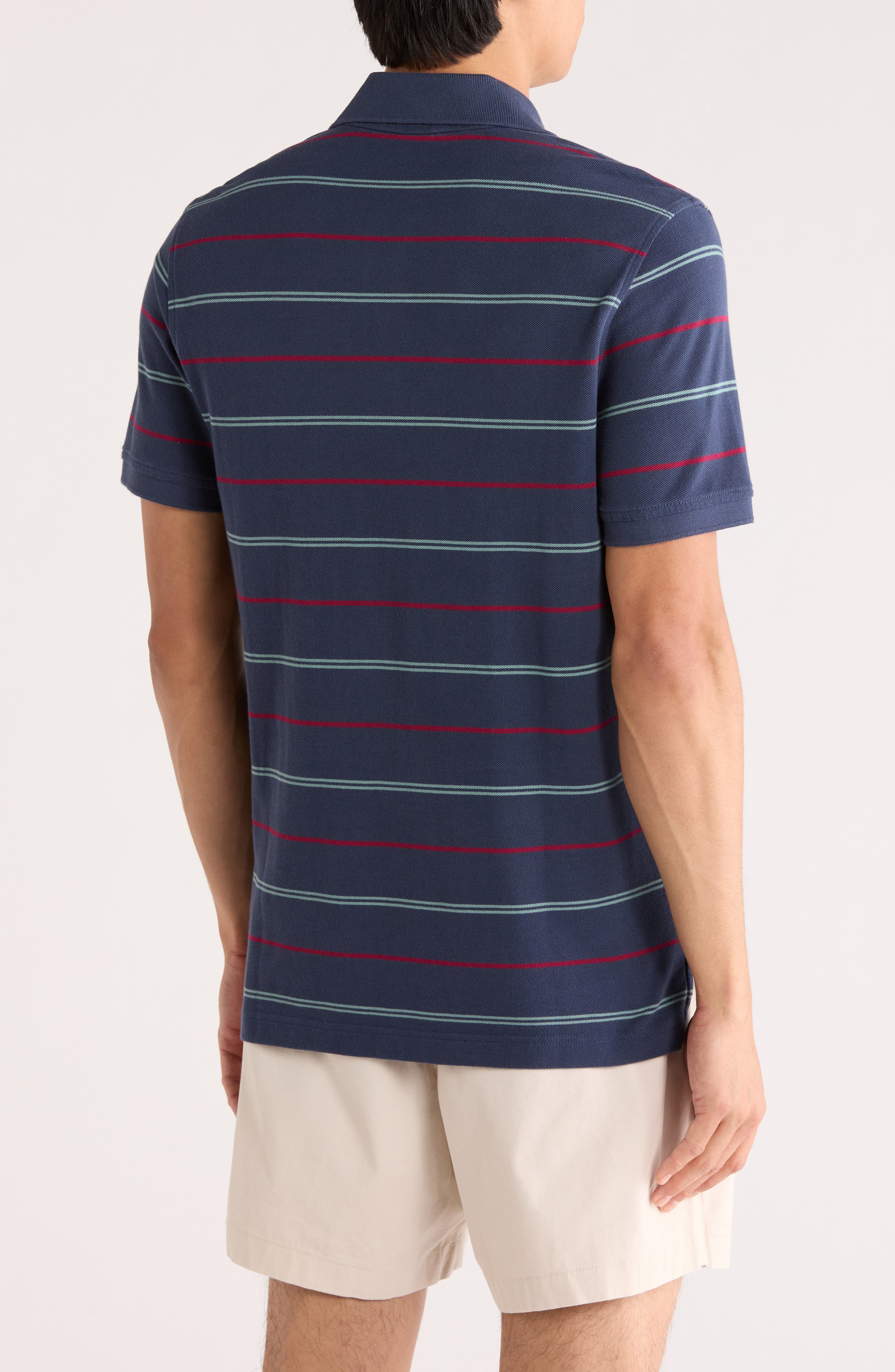 Stripe Cotton Pique Polo - image 2