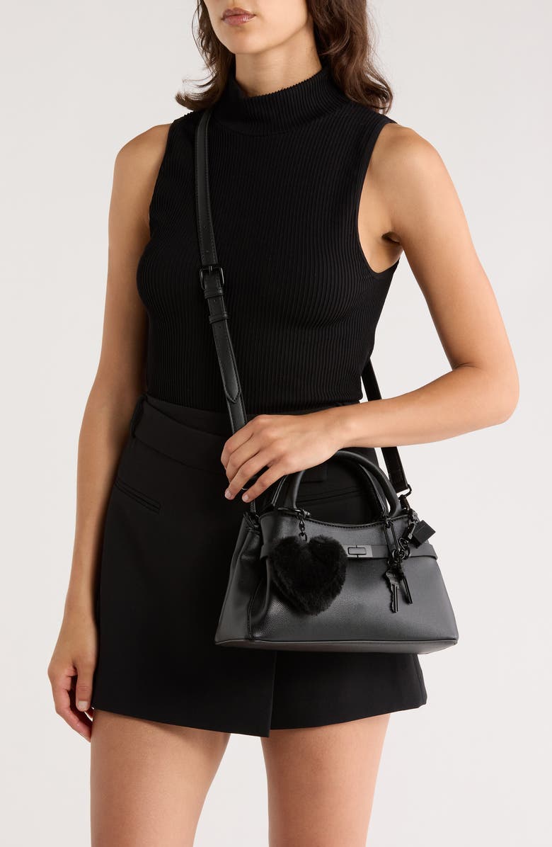 Steve Madden Holzer Top Handle Satchel, Alternate, color, Black