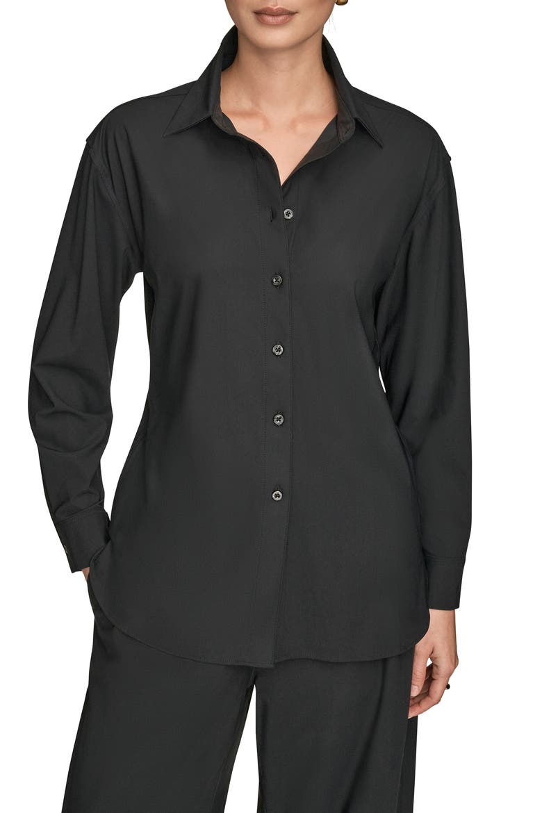 Front Button Shirt, Main, color, BLACK