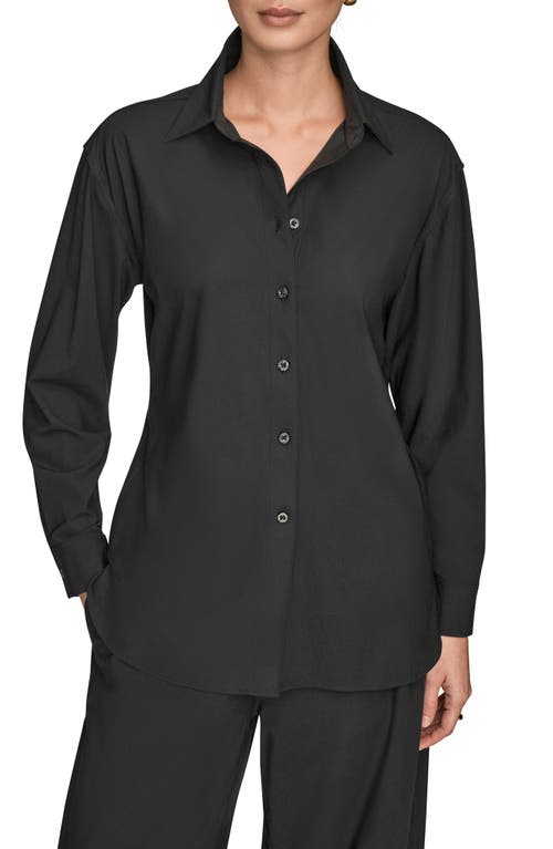 Donna Karan New York Front Button Shirt In Multi