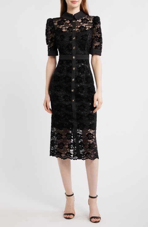 Lace Midi Shirtdress