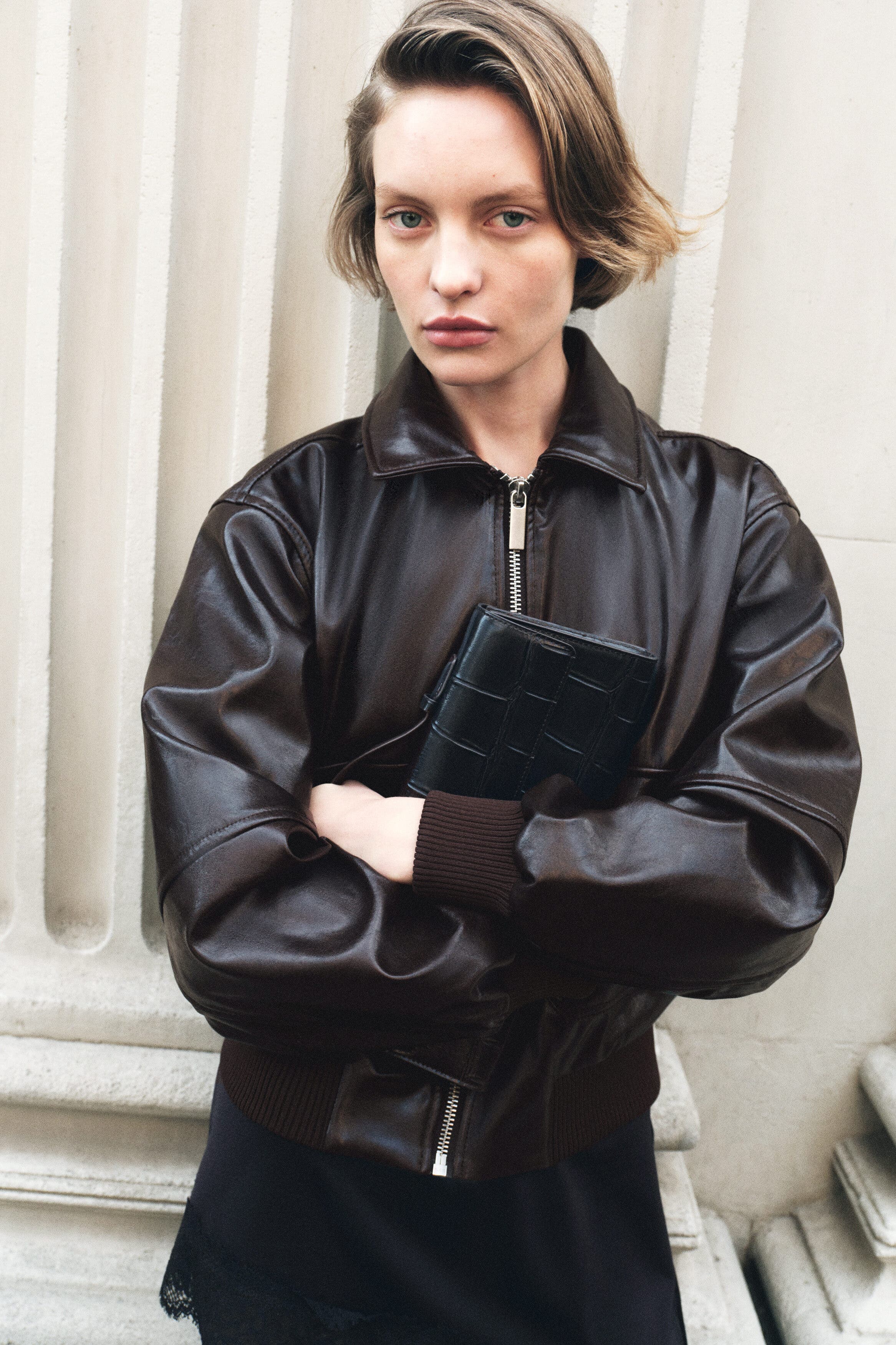Detachable-collar Coated Jacket - image 2
