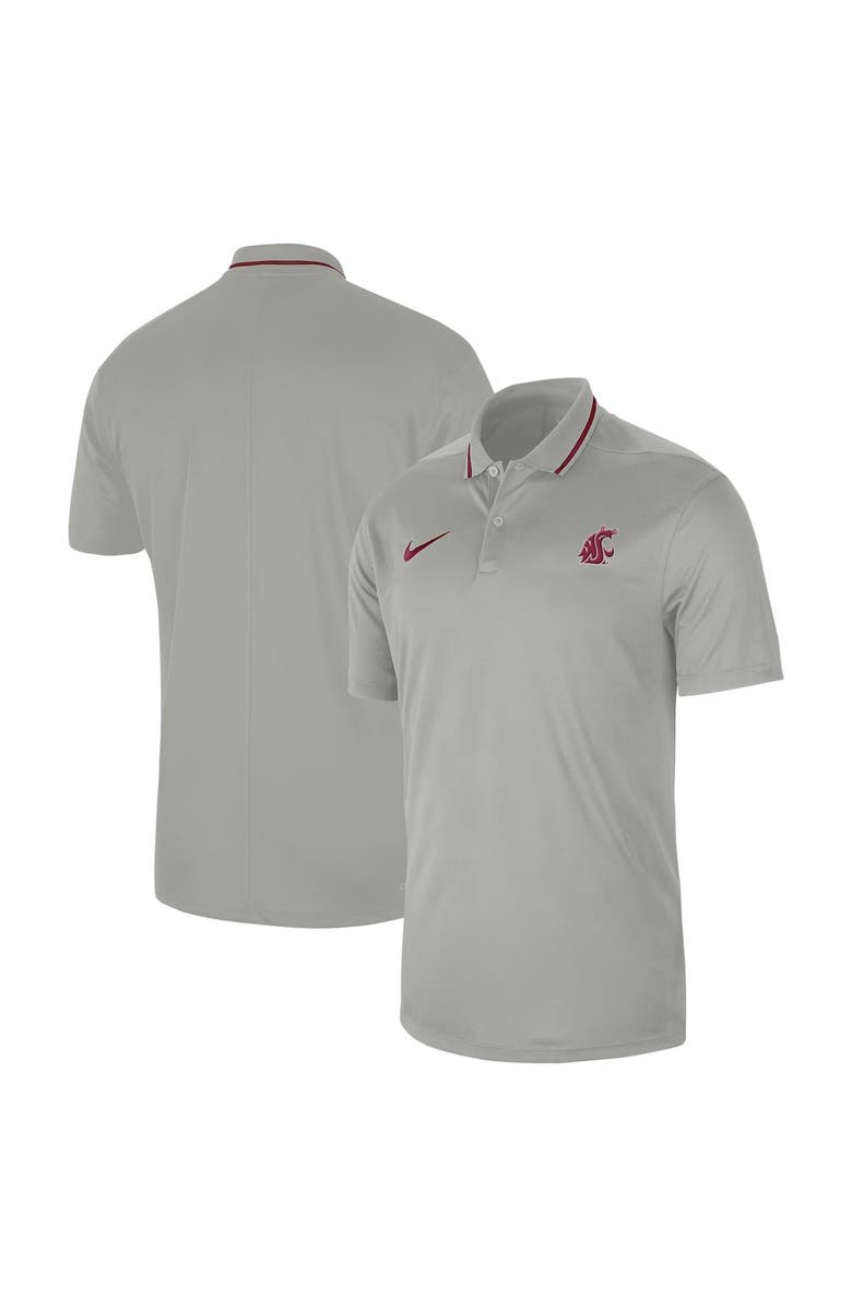 Nike Men's Nike  Gray Washington State Cougars 2023 Sideline Coaches Performance Polo, Main, color, Gray