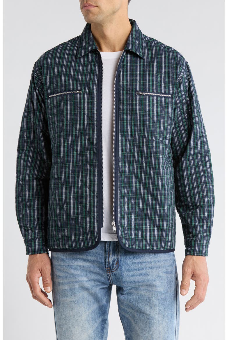 Daybreak Quilted Shirt Jacket, Main, color, NAVY