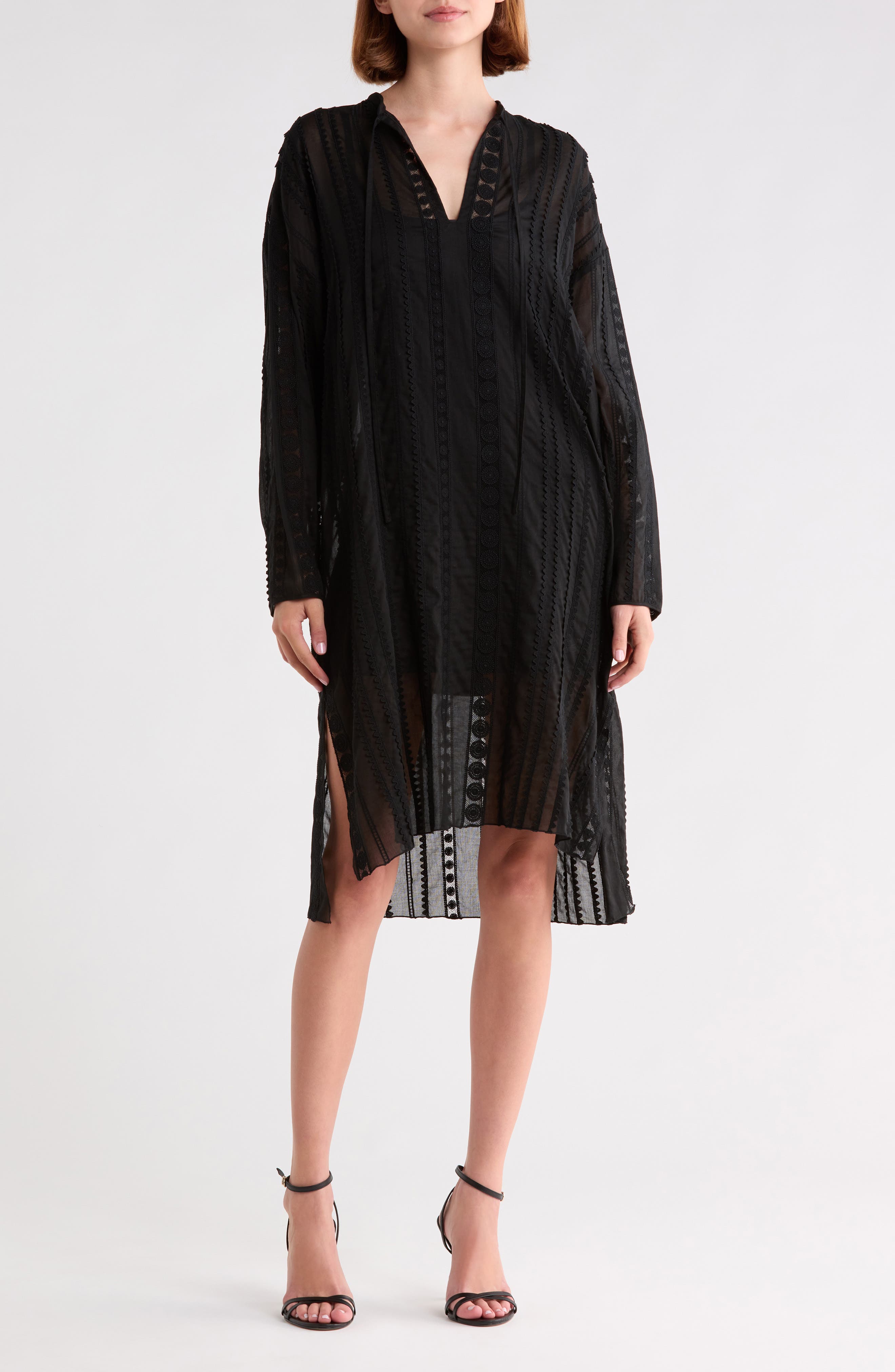 Long Sleeve Lace Detail Dress