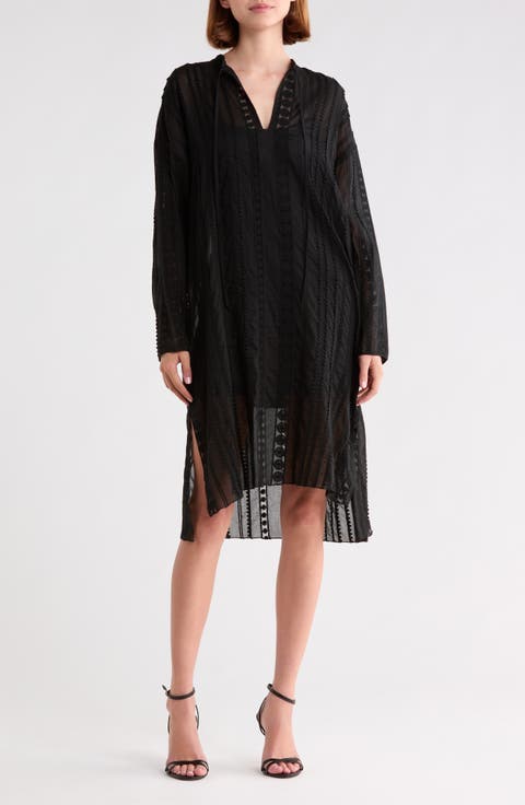 Long Sleeve Lace Detail Dress