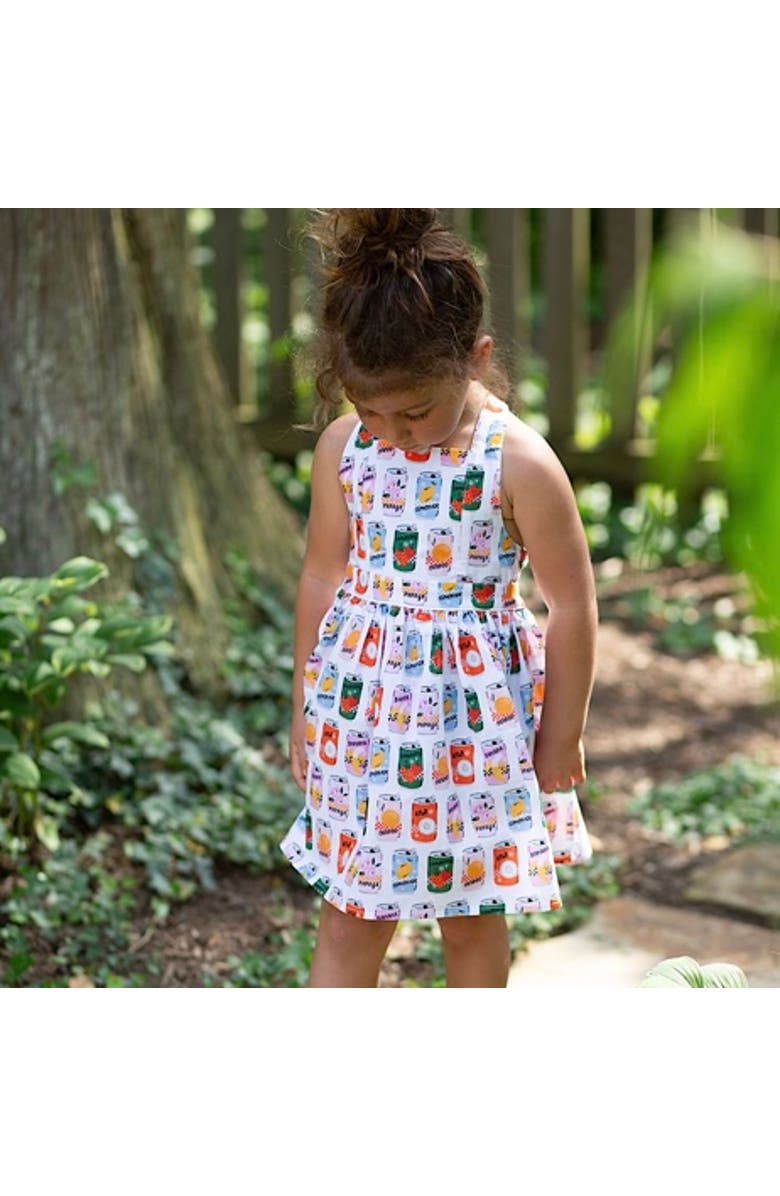 WORTHY THREADS Girls Tie Back Dress, Alternate, color, Soda Pop
