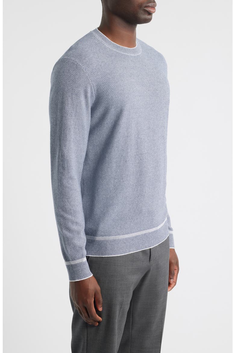 Kaede Cotton Crewneck Sweater, Alternate, color, DENIM BLUE