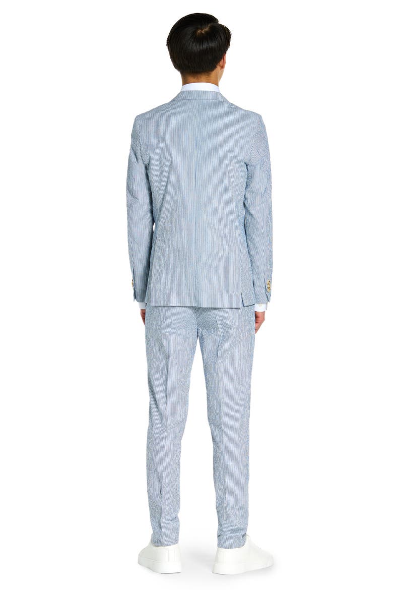 Kids' Seersucker Two-Piece Suit, Alternate, color, BLUE