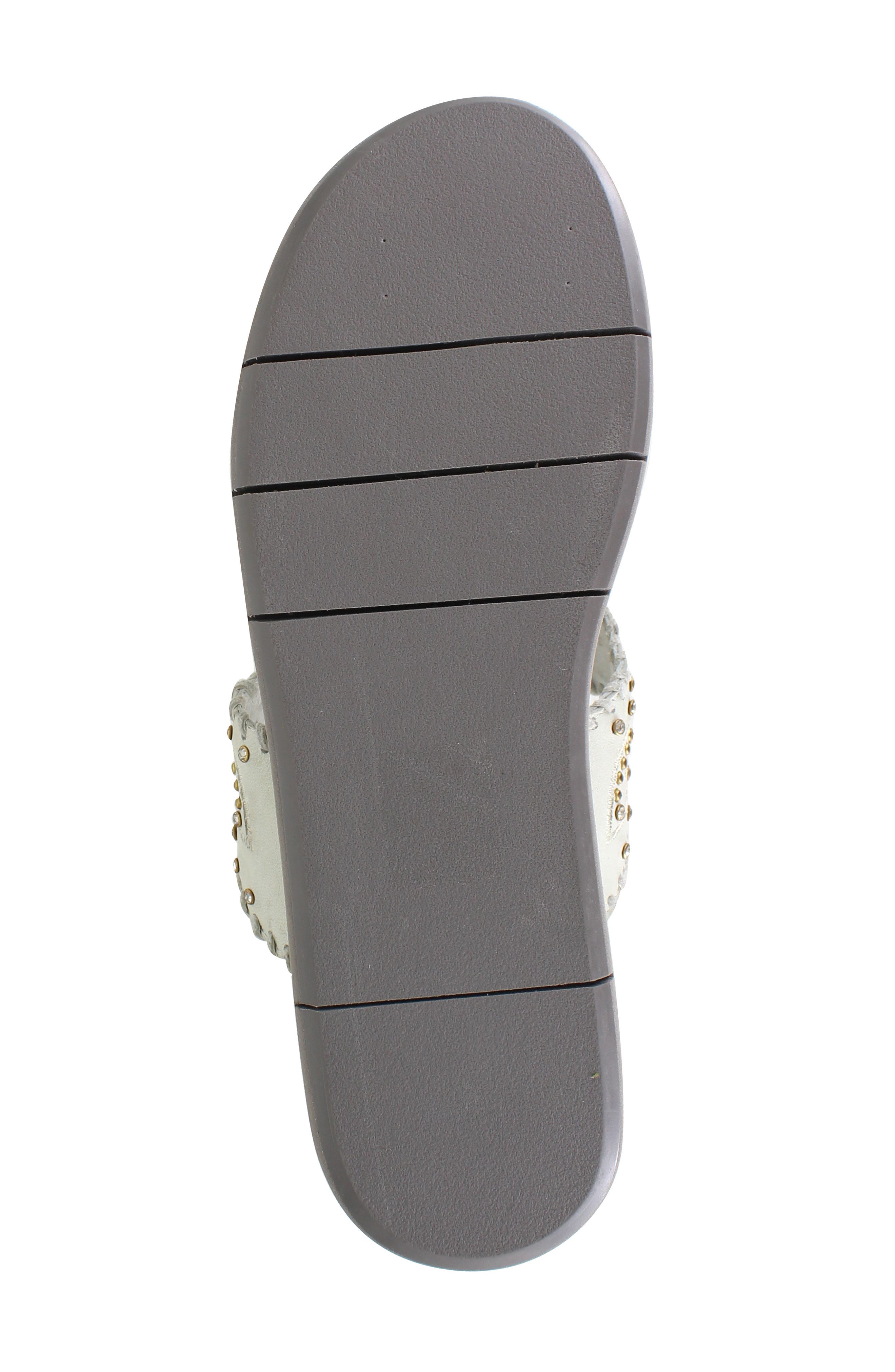 Kamara Crystal Embellished Platform Flip Flop, Alternate, color, ICE WHITE SUEDE