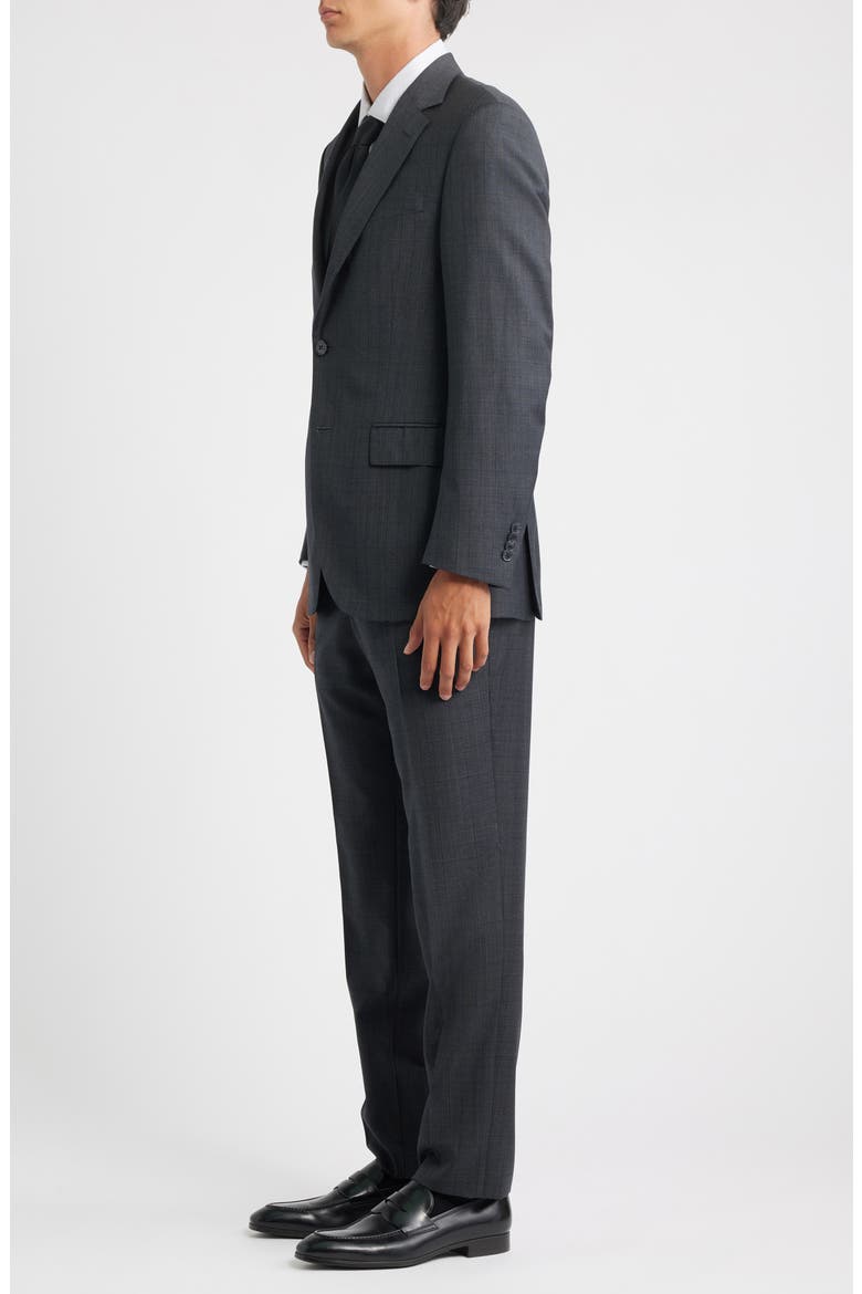 Flynn Classic Fit Charcoal Grey Check Wool Suit, Alternate, color, CHARCOAL