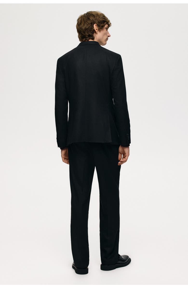 H&M Regular Fit Double-breasted Jacket, Alternate, color, Black