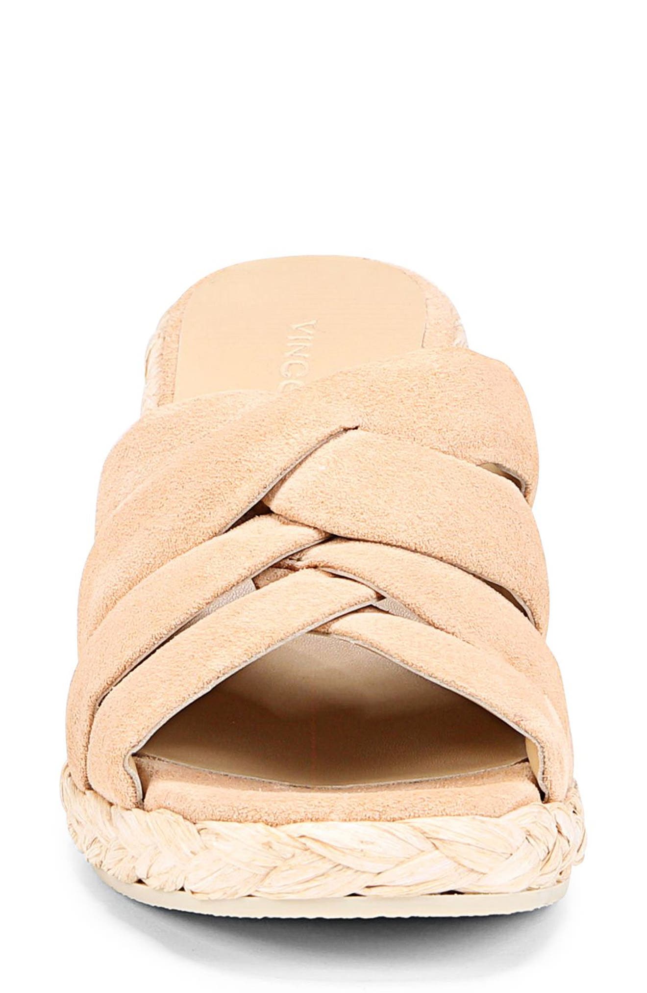 Vince Gilian Espadrille Wedge Slide Sandal, Alternate, color, Blonde