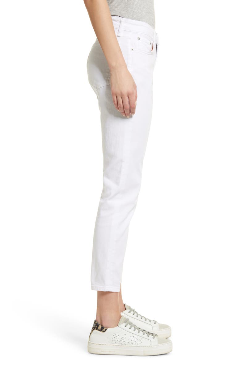 rag & bone Dre Low Rise Slim Boyfriend Jeans, Alternate, color, White