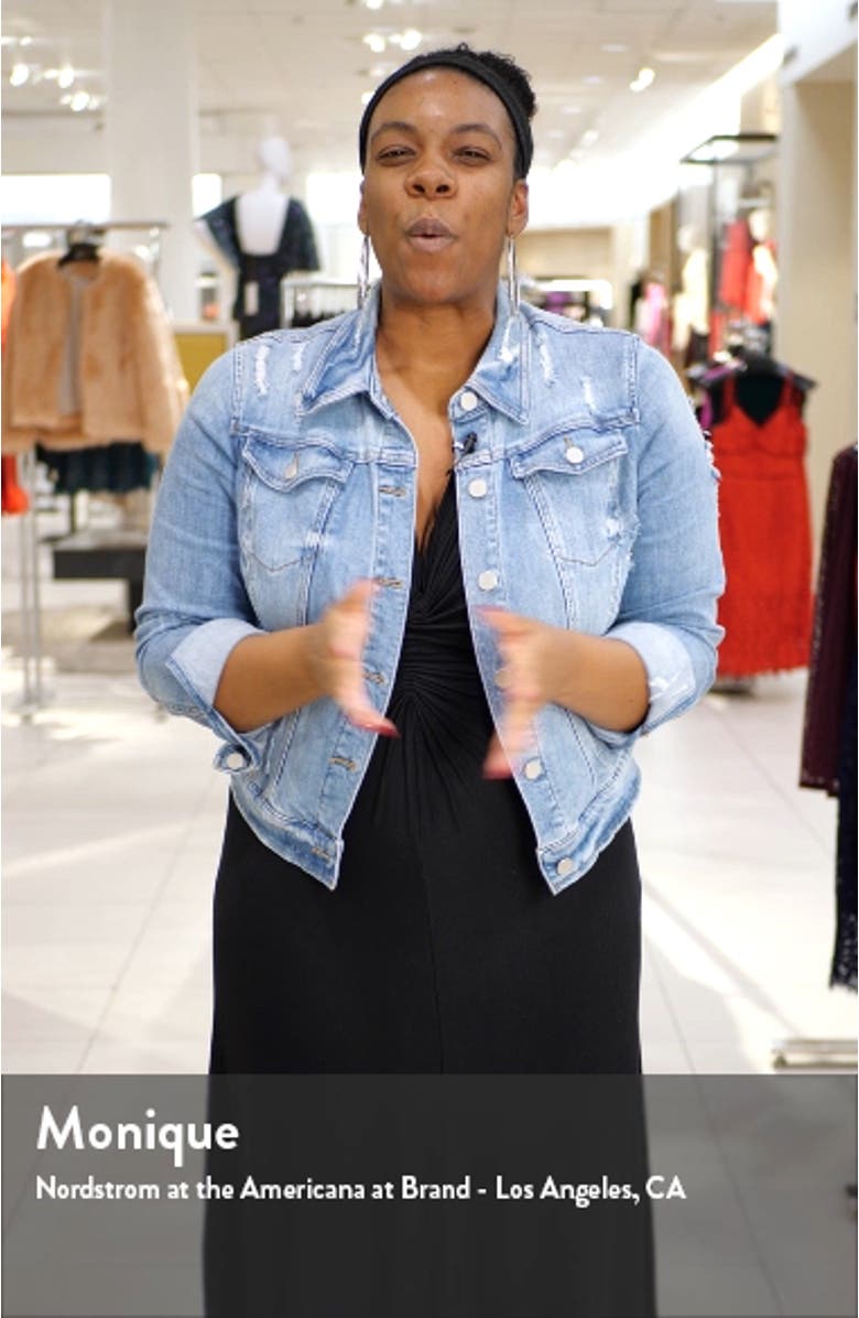 Sequin Chevron Faux Wrap Evening Gown, sales video thumbnail