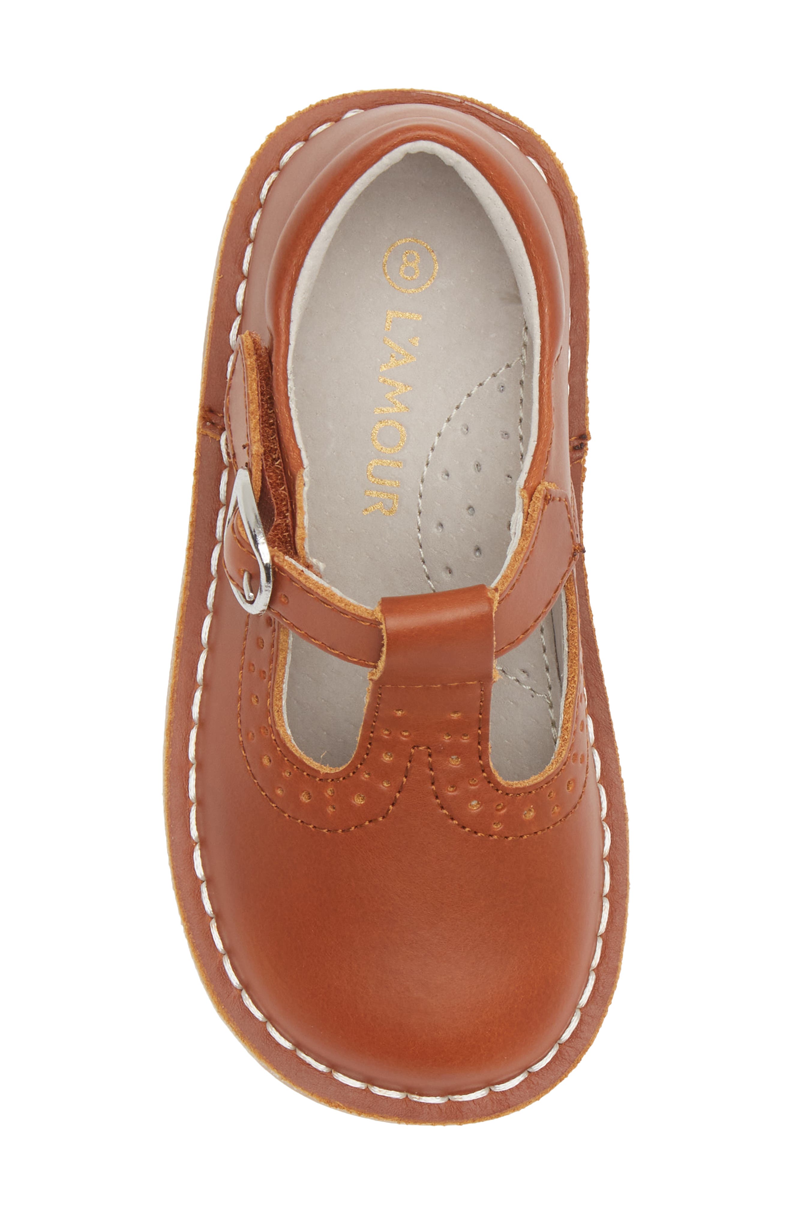 Frances T-Strap Shoe, Alternate, color, COGNAC