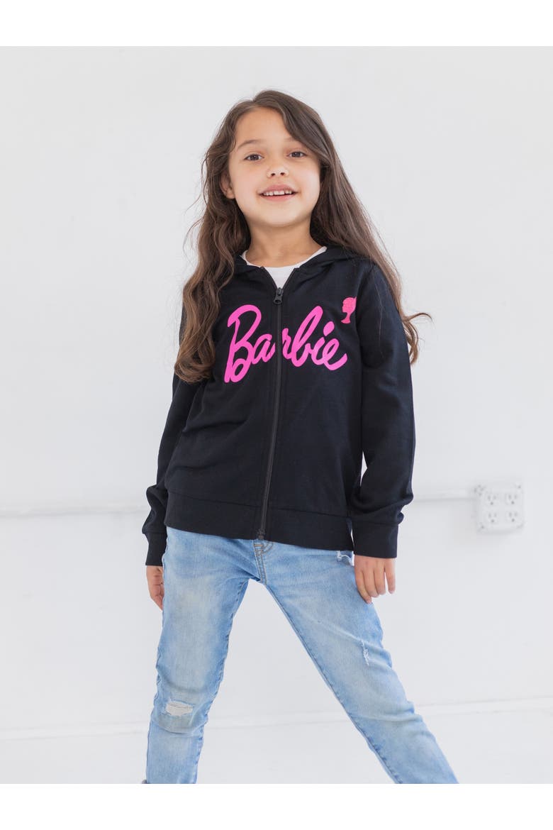 Zip-Up Hoodie, Alternate, color, Black Pink