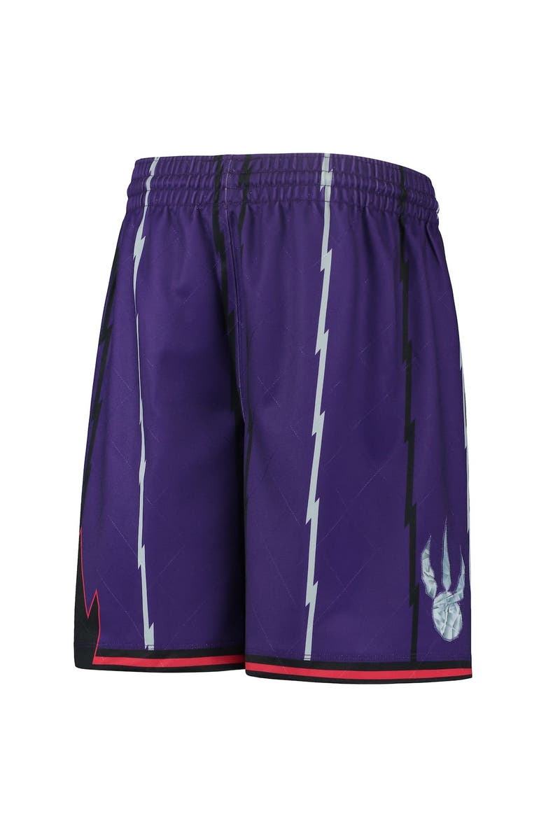 Mitchell & Ness Youth Mitchell & Ness Purple Toronto Raptors 1998 Hardwood Classics 75th Anniversary Swingman Shorts, Alternate, color, 