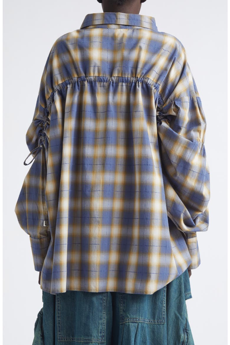 Chason Country Plaid Cotton Blend Scrunch Shirt, Alternate, color, COUNTRY PLAID