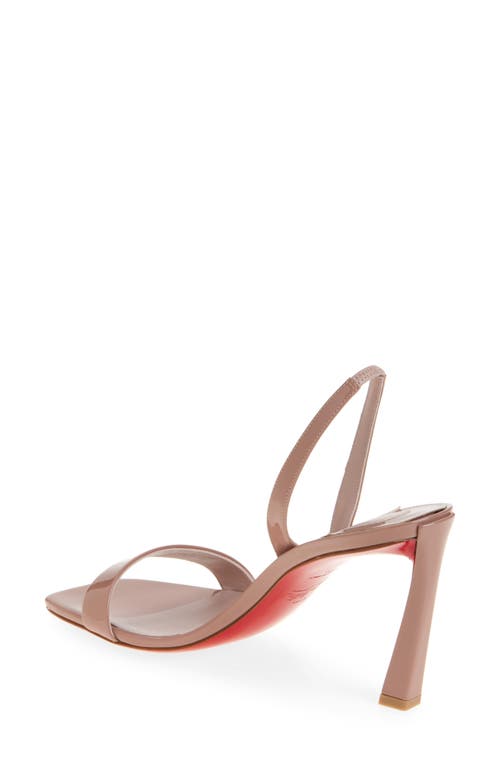 Christian Louboutin Condora Patent Leather Slingback Sandal In Vintage Rose