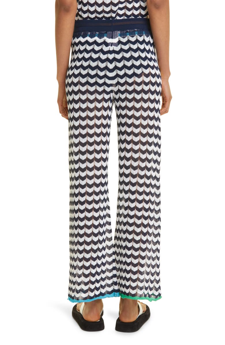 YanYan Tong Beach Chevron Stripe Pointelle Stitch Pants, Alternate, color,