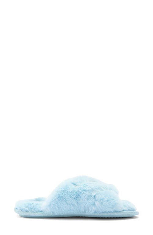 Bcbgmaxazria Faux Fur Slide Slipper In Blue
