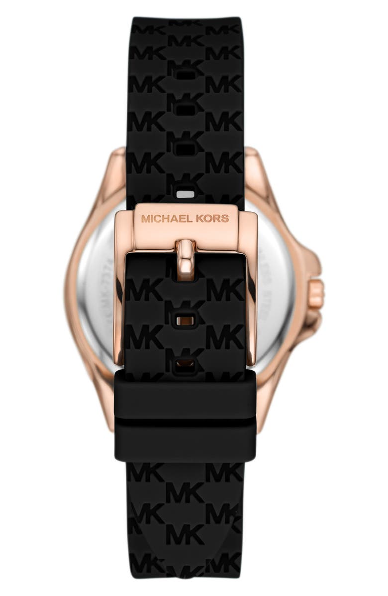 Michael Kors Pilot Silicone Strap Watch, 36mm, Alternate, color,