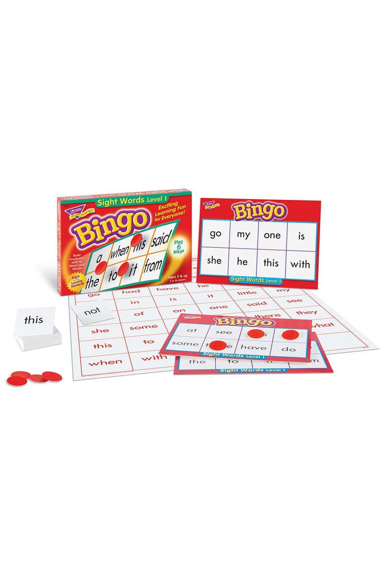 Sight Words Level 1 Bingo Game, Alternate, color, Multicolored