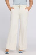 NYDJ Mia Belted High Waist Palazzo Flare Jeans
