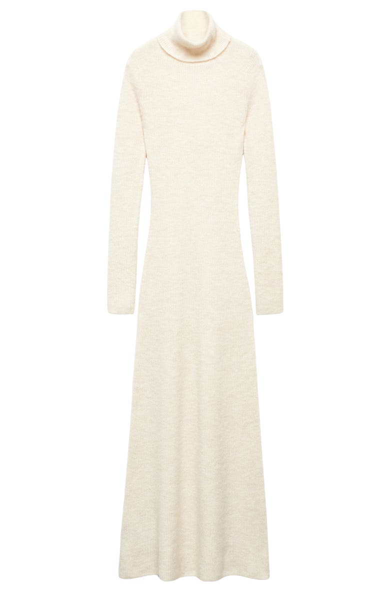 MANGO Turtleneck Long Sleeve Sweater Dress, Alternate, color, 