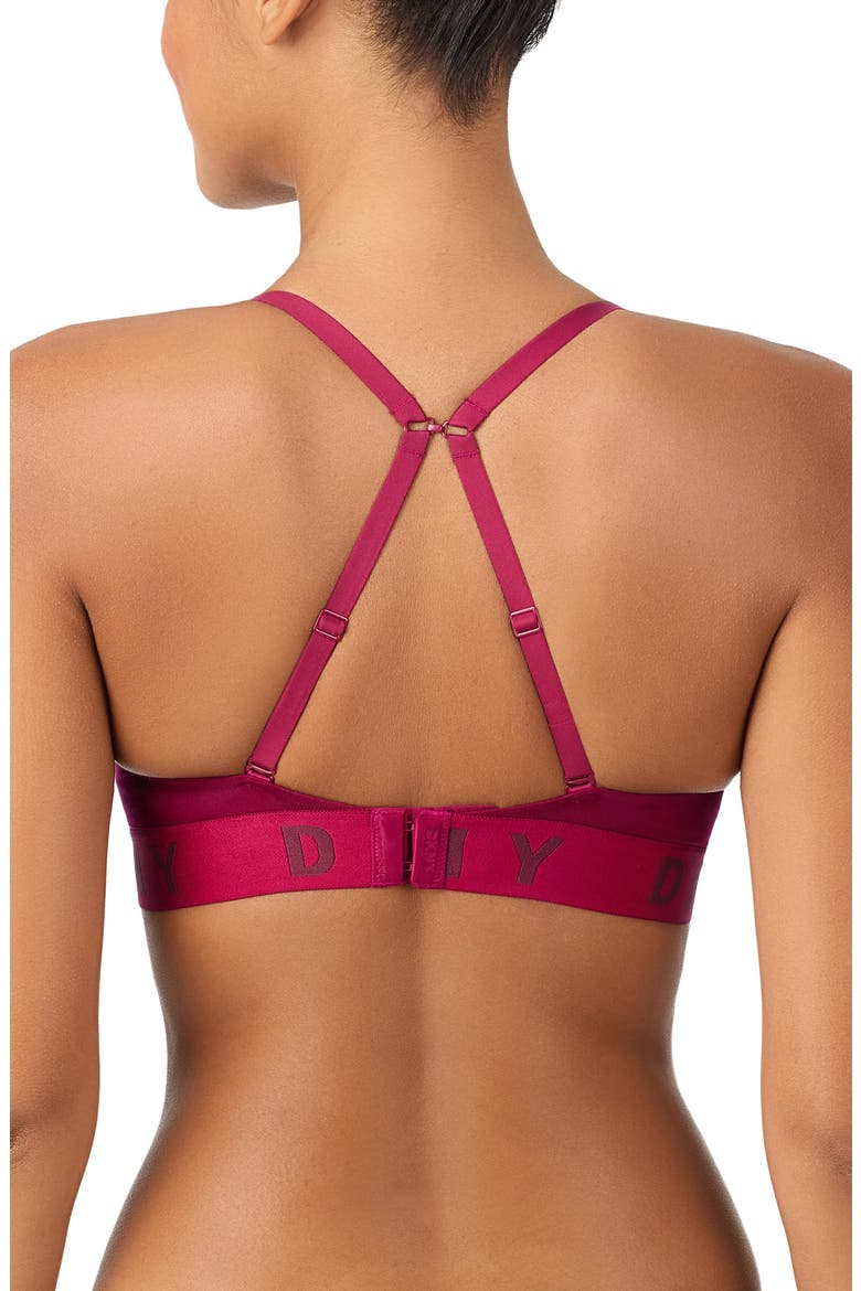 Cozy Boyfriend Wire-Free Push-Up Bra, Alternate, color, BERRY