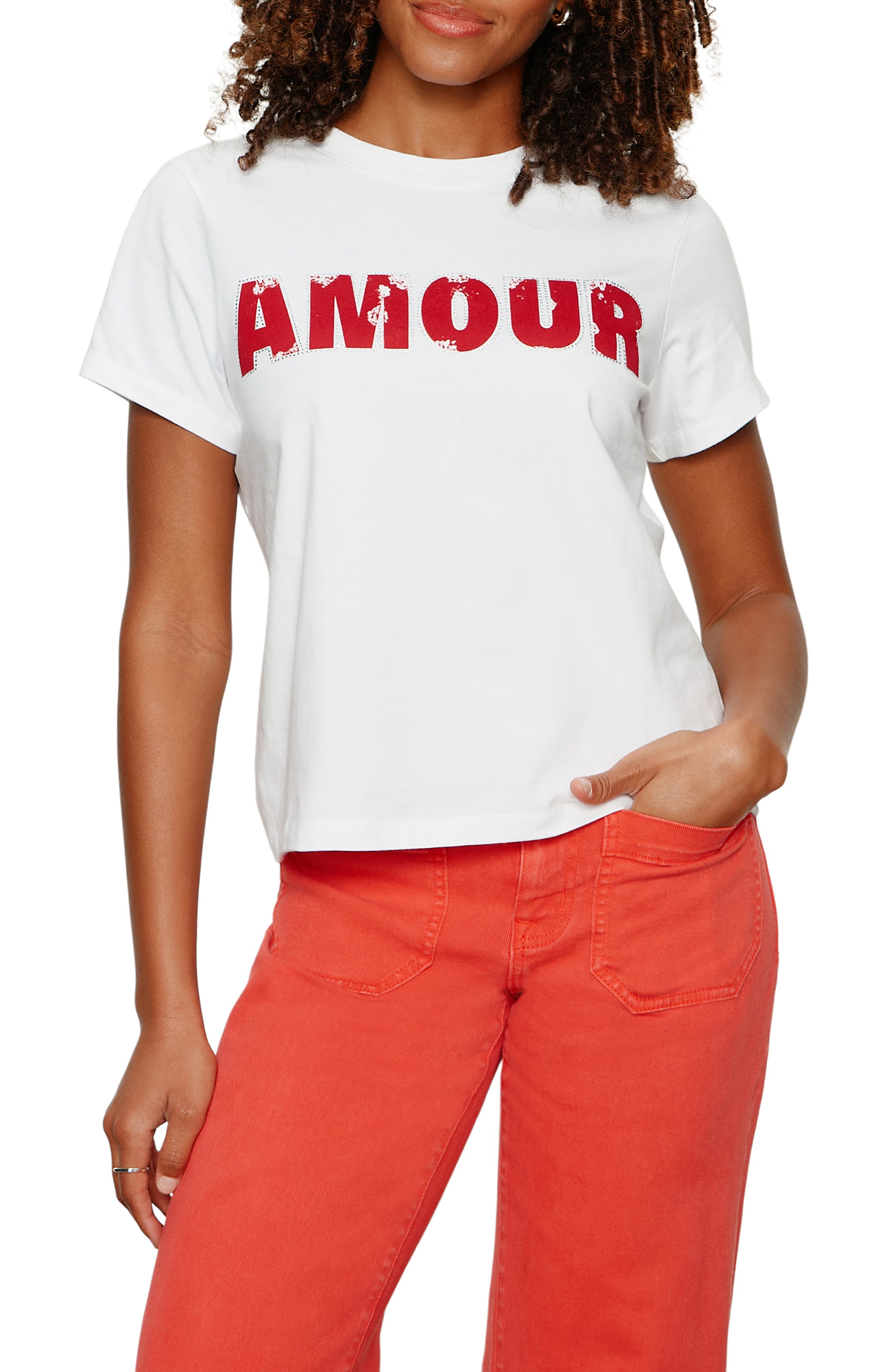 Timeless Amour Embeliished Organic Cotton T-Shirt