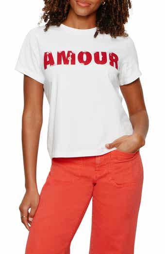 Timeless Amour Embeliished Organic Cotton T-Shirt