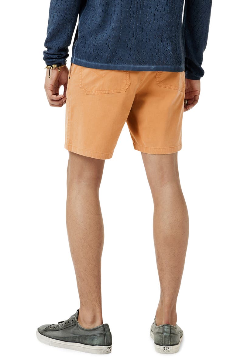 John Varvatos Jayden Seamed Stretch Cotton Shorts, Alternate, color, Copper