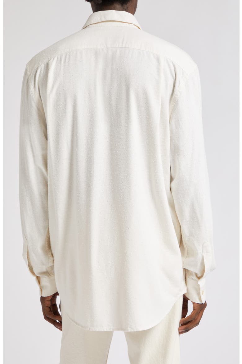 Classic Silk Button-Up Shirt, Alternate, color, WHITE SILK